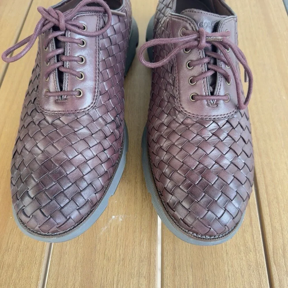Cole Haan 4.ZERØGRAND Hand-Woven Oxford Men’s 9.5 M Cordovan Leather C36524